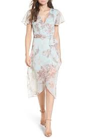 Leith Wrap Midi Dress Nordstrom Rack Guest Attire Clothes Design Dresses