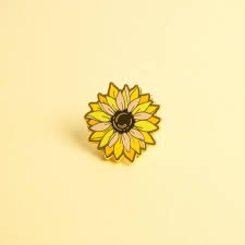 sunflower brooch pin