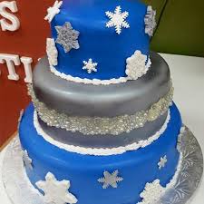 Winter Themed Custom Wedding Cake Gourmet Desserts Nj Local Bakery