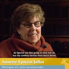 “Going to shul was okay, but the cowboy movies were much better!” In this  clip, social worker Annette Epstein Jolles shares a story about how her  grandfather, a Russian Jewish immigrant, would dress ...