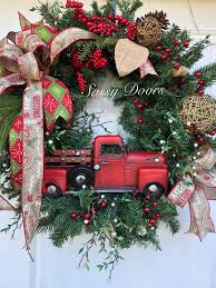 Red Truck Wreath Buffalo Plaid Wreath Christmas Wreath