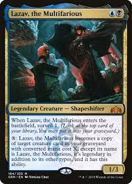 At the beginning of your upkeep, exile a creature card in your graveyard. Lazav The Multifarious Guilds Of Ravnica Grn 184 Scryfall Magic The Gathering Search