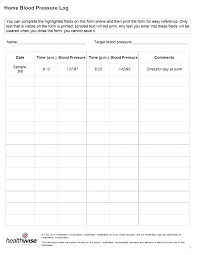 Blood Pressure Excel Template Freeleter Me