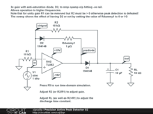 Here is the simulation results for your question. Public Circuits Tagged Peak Detector Circuitlab