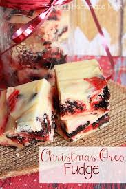 Christmas Oreo Fudge Video Tutorial Mostly Homemade Mom Recipe Oreo Fudge Fudge Fudge Recipes