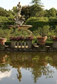Florenz Giardino Di Boboli Isolotto Ozeanbrunnen Oceanus Fountain Outdoor Gardens Public Garden Botanical Gardens
