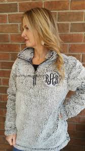 Monogrammed Sherpa Pullovers