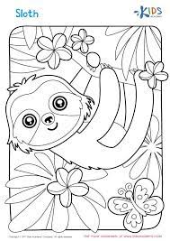 Sloth line drawing kizi free coloring pages for. Sloth Coloring Page Malvorlagen Fur Jungen Malvorlagen Tiere Malvorlagen Halloween
