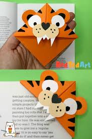 Make Your Own Tiger Bookmark Corner Red Ted Art Make Crafting With Kids Easy Fun In 2020 Animal Crafts For Kids Origami Bookmark Corner Paper Crafts For Kids