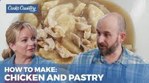 Cook mixture over medium heat, stirring frequently, until liquid has been absorbed and exterior of meat appears dry, about 5 minutes. How To Make Chicken And Pastry A Southern Specialty Youtube