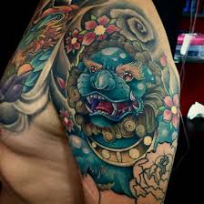 Fudog Neotraditional Tattoo By Juan David Castro R Foo Dog Tattoo Foo Dog Tattoo Design Dog Tattoo