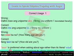 Learn Tagalog Filipino Language Tagalog Learning Language