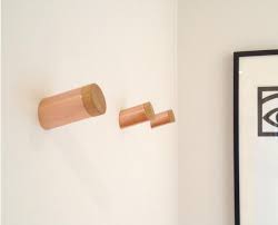 Scandiluxe Copper And Oak Wall Hook Wall Hooks Oak Wall