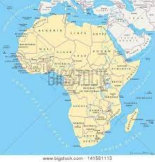 Showing current africa continent map is a detailed africa map labeled with countries and capitals the atlantic ocean is located to the west. Africa Political Map Vector Photo Free Trial Bigstock