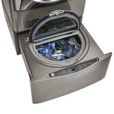 She recently bought a front load washer/dryer set. Kenmore Elite 51993 29 1 0 Cu Ft Pedestal Washer Metallic Silver Kenmore