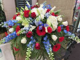 Maybe you would like to learn more about one of these? Red White And Blue Tribute Casket Spray By Haehn Florist Greenhouses