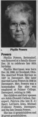95th birthday Phyllis Merriman Powers