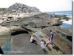 There is also a visitor center and a tower that looks like a lighthouse on the grounds. Halibut Point State Park Rockport Massachusetts