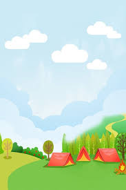 الصيف التخييم ناحية رسمها خلفية الإعلان في الهواء الطلق الصيف تخييم مرسومة باليد في اله summer background images scenery wallpaper powerpoint background design