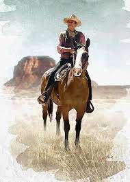 John Wayne The Great American Cowboy On Horseback John Wayne Cowboy Art John Wayne Movies