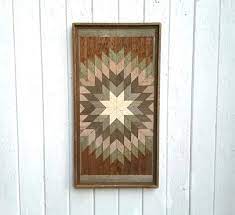 Mosaic Wood Wall Art Quilt Block Pattern Geometric Design Reclaimed Wood Chipped Paint 15 By 28 Tall Pallet Wall Art Wall Art Designs Lath Art