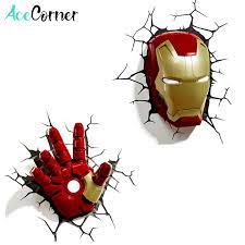Iron man face new iron man art mural 3d 3d wall art iron men 3d light face light avengers room marvel avengers. Acecorner Captain America Iron Man Hulk 3d Creative Led Wall Lamp Avengers Marvel Night Light Boys Christmas Kids Birthday Gift Led Night Lights Aliexpress