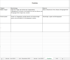 Check spelling or type a new query. Putzplan 2019 Fur Excel Und Als Pdf