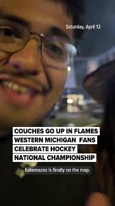 Western Michigan fans burned couches to celebrate the national championship  victory over Boston University