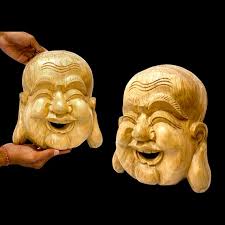 Décoration murale visage de Bouddha rieur, cadeau d'été, décoration d'été,  décoration murale visage de Bouddha souriant, sculpture de bouddha visage  heureux, idée cadeau