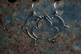 Cute Dolphin Earrings Outline Earrings Stainless Steel Wire Dolphin Jewelry Silhouette Earrings Wired Animals Outline Jewelry Ocean Bijoux En Fil De Fer Bijoux Fil D Alu Creation Bijoux