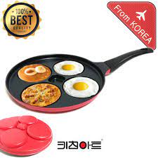 You can certainly use one frying pan to take care of all. Kitchenart Korea Pancake Frying Pan Non Stick Egg Multi Pan 4 Trays Intl Shopee Singapore