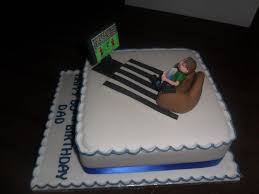 Celebrity Birthday Cake Photo Gallery Man On Sofa Watching Tv Birthday Cake Tv Movies Celebrity Cake Cake Designs Cute Cakes