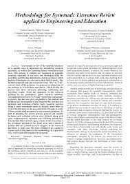 In this case, your paper will be checked by the writer or assigned to an editor. Pdf Methodology For Systematic Literature Review Applied To Engineering And Education