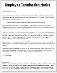 Employee Termination Notice Template Templates Appreciation Letter Letter Templates