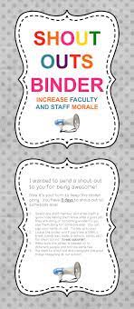 Faculty Morale Shout Outs Binder Teacher Morale Staff Motivation Staff Morale