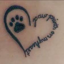 They are also very elegant especially when placed on particular position of some people were print paw tattoos to symbolize their children. Paw Prints On My Heart Tattoo Dog Tattoos Pet Memorial Tattoo Pawprint Tattoo
