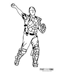 Color and solve your favorite baseball team with this subtraction worksheet chicago cubs coloring page. 14 Baseball Player Coloring Pages Free Sports Printables Print Color Fun