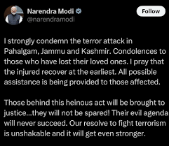 Bollywood Chronicle | Swipe to see what Prime Minister Narendra Modi has to  say on PAHALGAM TERRORIST ATTACK💔 | Instagram
