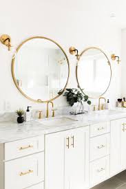 Like The White Cabinets Marble Tops Gold Circular Mirrors Light Fixtures Bathroo White Marble Bathrooms Master Bathroom Renovation Bathroom Interior Design