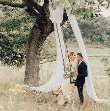 Maybe you would like to learn more about one of these? 10 Prettiest Swing Decor Ideas That Elevate Your Wedding Reception Wedding Swing Wedding Portrait Poses Wedding Poses
