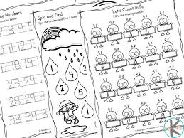 free spring math worksheets for kindergarten