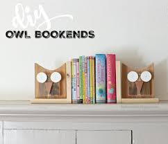 Make a modern set of bookends to corral your favorite books in one lovely display in your home. Diy Owl Bookends Jaime Costiglio