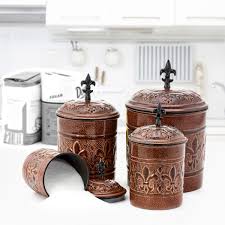 Hand brew a warm beverage when the cold sets in with coffee beans and tea leaves in a set of ceramic canisters. Kitchen Canister Set Canisters Jars Joss Main