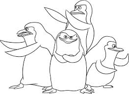 Alex the lion s for kids madagascar 24834. The Gang Of Penguin Of Madagascar Coloring Page Kids Play Color Penguin Coloring Pages Animal Coloring Pages Penguin Coloring