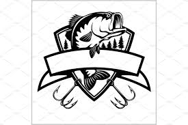Fishing Logo Bass Fish With Fish Logo Fish Drawings Fishing Decals