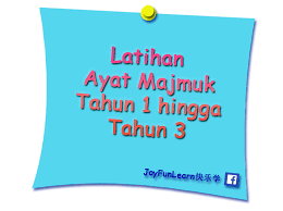 3) kata majemuk dalam bahasa jawa oleh tugiya tahun 1991 dalam bentuk skripsi. Tahun 1 Hingga Tahun 3 Latihan Ayat Joy Fun Learn å¿«ä¹å­¦ Facebook