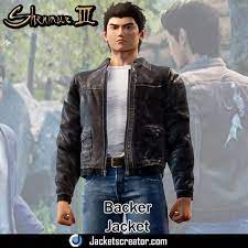 Backer Shenmue 3 Black Jacket Jackets Creator Jackets Black Leather Bomber Jacket Black Jacket