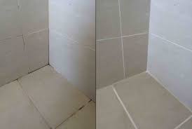 Seal shower wall tile and floor tile internal junctions with our 2 part epoxy grout, replacing the existing cement grout. Leaking Shower Repair