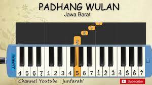 Not Pianika Padang Wulan Lagu Daerah Nusantara Tradisional Indonesia Belajar Pianika Not Angka Youtube