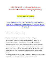 Therefore, the methods section structure should: Bshs 382 Week 1 Individual Assignment Fundamentals Of Research Paper 3 Papers By Bshs382ft Issuu